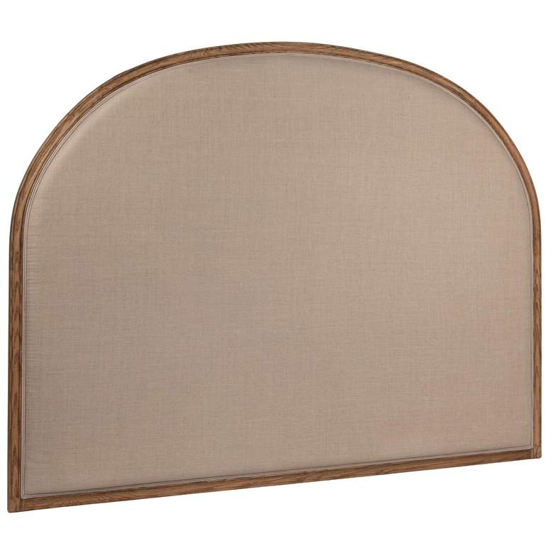 Image 1 Oak & Linen Arch King Size Headboard, Natural