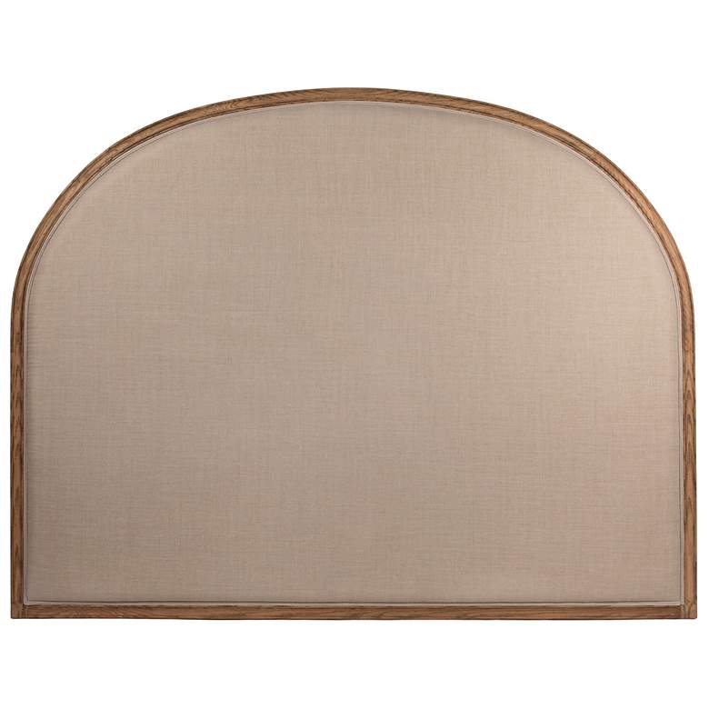 Image 2 Oak & Linen Arch King Size Headboard, Natural more views