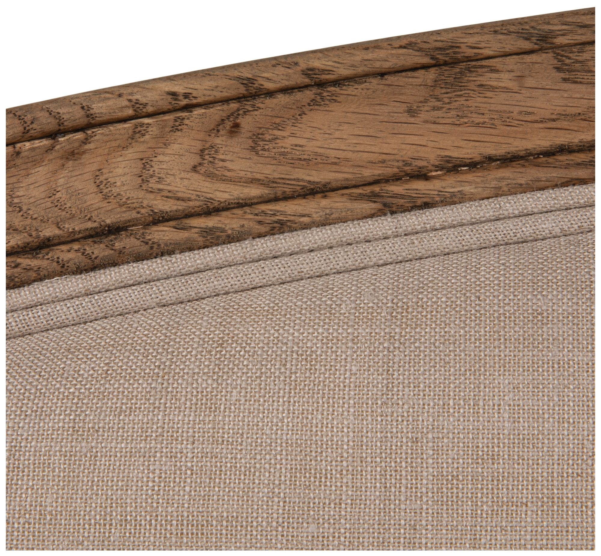 Image 4 Oak & Linen Arch King Size Headboard, Natural more views