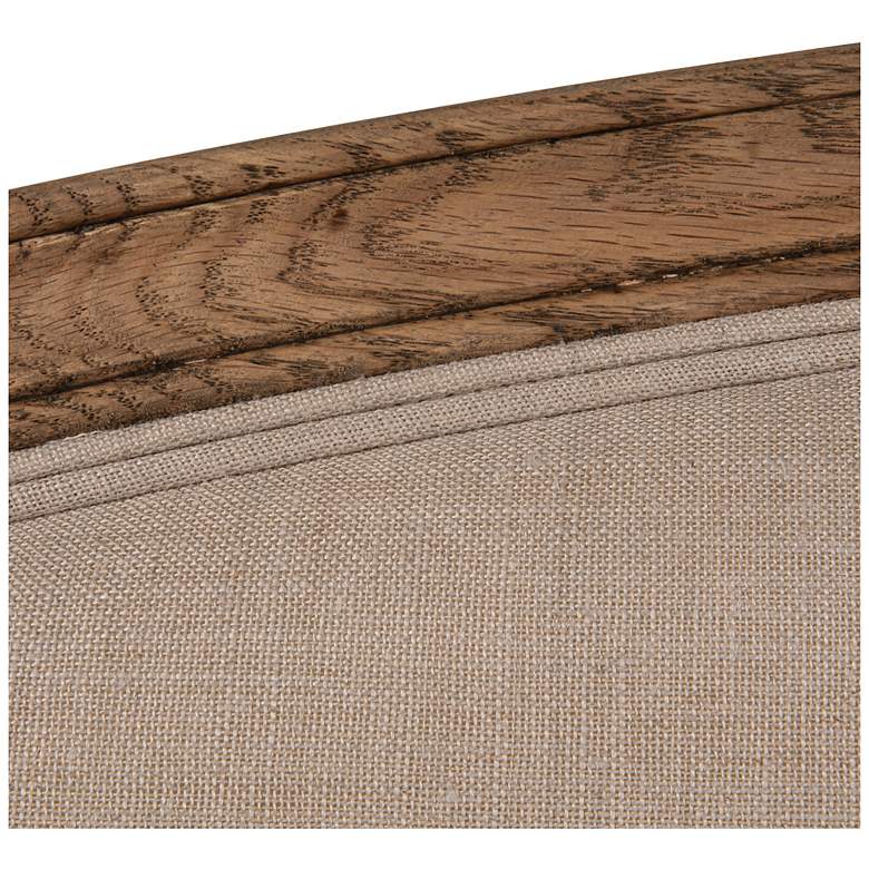 Image 4 Oak & Linen Arch King Size Headboard, Natural more views