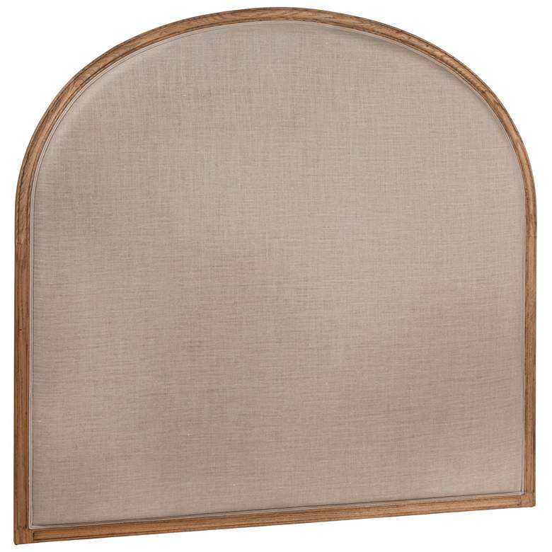Image 1 Oak & Linen Arch Queen Size Headboard, Natural