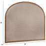3_Oak & Linen Arch Queen Size Headboard, Natural more views