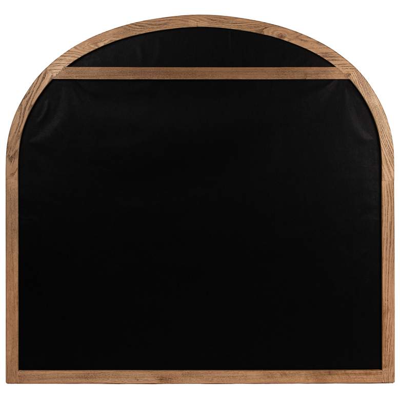 Image 4 Oak & Linen Arch Queen Size Headboard, Natural more views