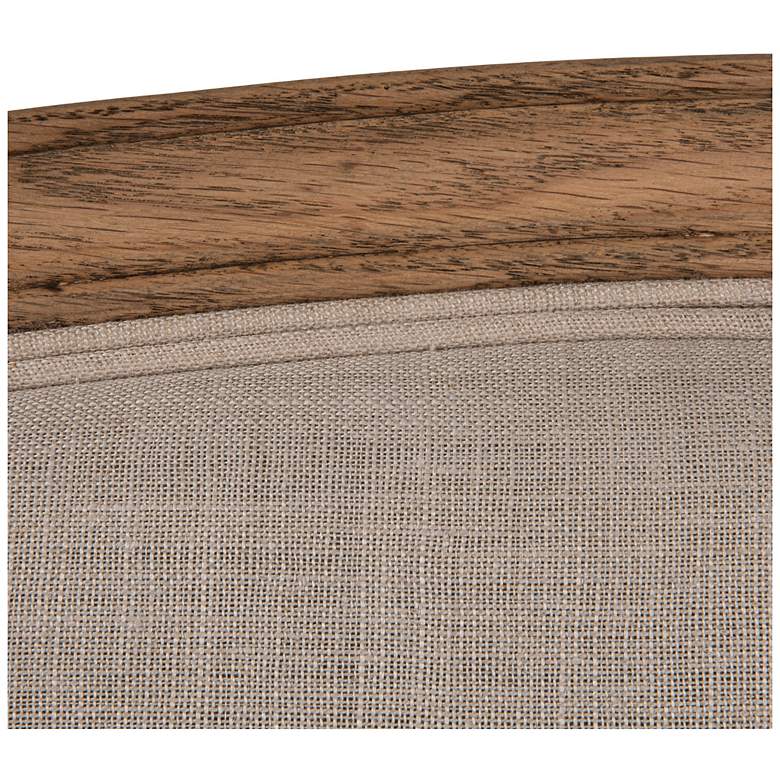 Image 5 Oak & Linen Arch Queen Size Headboard, Natural more views