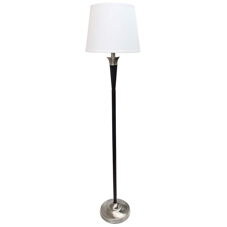 Image 2 Oak Malbec Black and Nickel 3-Piece Floor and Table Lamp Set more views