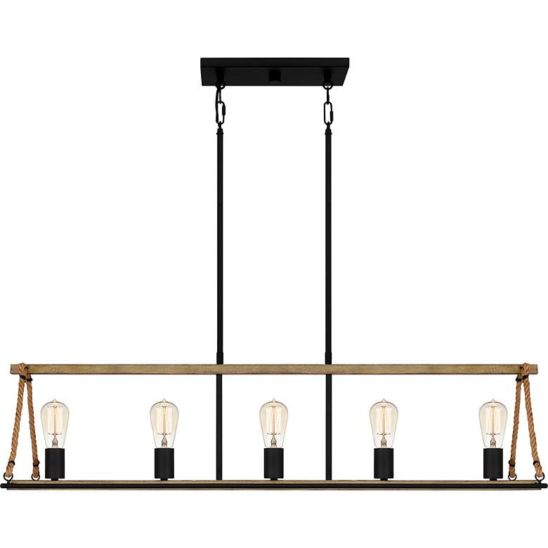 Image 5 Oak Park 5-Light Matte Black Island Light more views
