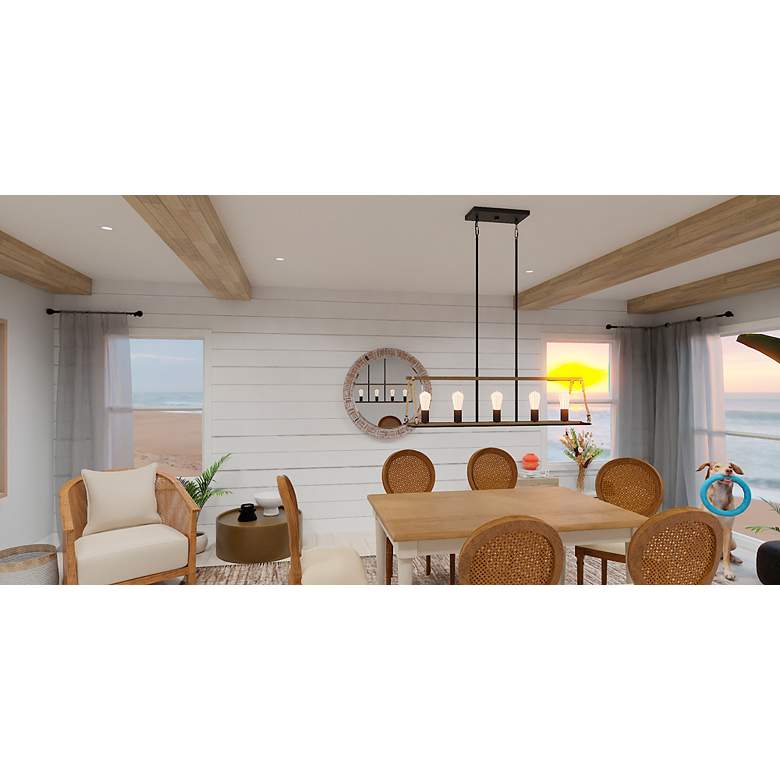 Image 6 Oak Park 5-Light Matte Black Island Light more views
