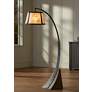 Oak River Gray and Blond Mica Arc Floor Lamp w/ Smart Socket