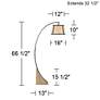 Oak River Gray and Blond Mica Arc Floor Lamp w/ Smart Socket
