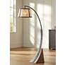 1_Oak River Gray and Blond Mica Arc Floor Lamp with USB Dimmer