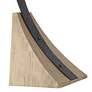 4_Oak River Gray and Blond Mica Arc Floor Lamp with USB Dimmer more views