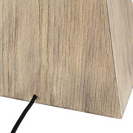 Image5 of Oak River Gray and Blond Mica Arc Floor Lamp with USB Dimmer more views