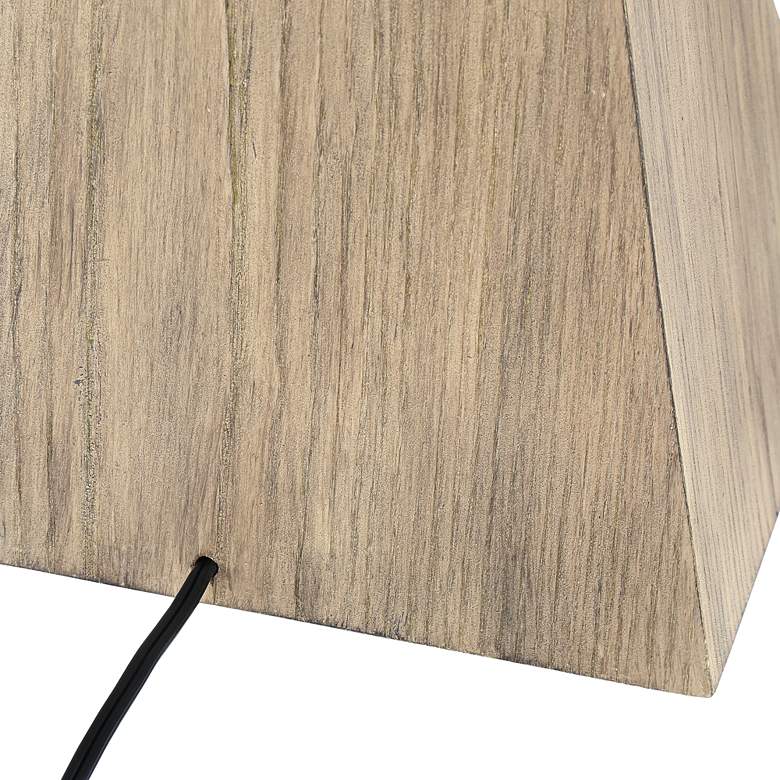 Image 5 Oak River Gray and Blond Mica Arc Floor Lamp with USB Dimmer more views