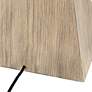 Oak River Gray and Blond Mica Arc Floor Lamp with USB Dimmer