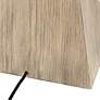 5_Oak River Gray and Blond Mica Arc Floor Lamp with USB Dimmer more views