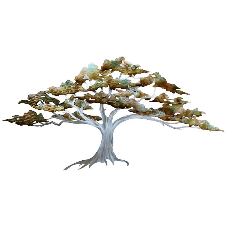 Image 2 Oak Tree 50" Wide Indoor - Outdoor Handmade Metal Wall Art