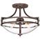 Oak Valley Collection 18" Wide Clear Glass Ceiling Light