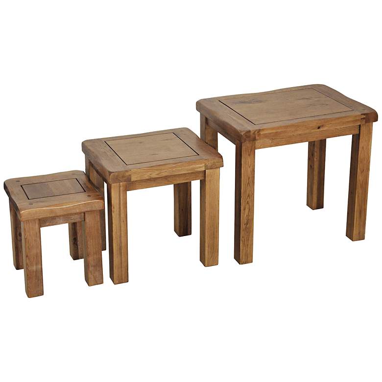 Image 1 Oakdale Set of 3 Wood Nesting Tables