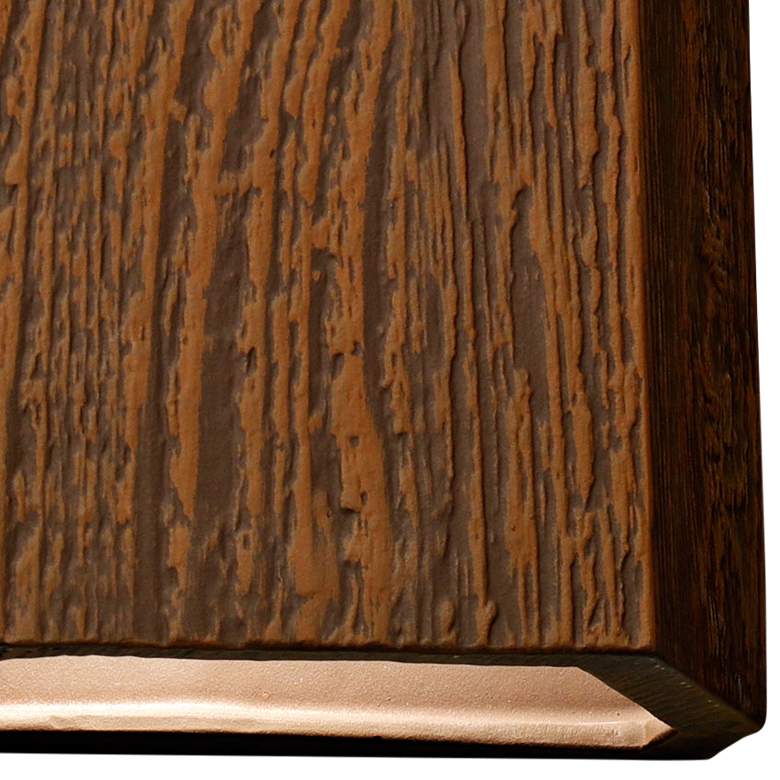 Image 3 Oakheart 13" High Bark Ceramic 3-Sided Outdoor Wall Light more views