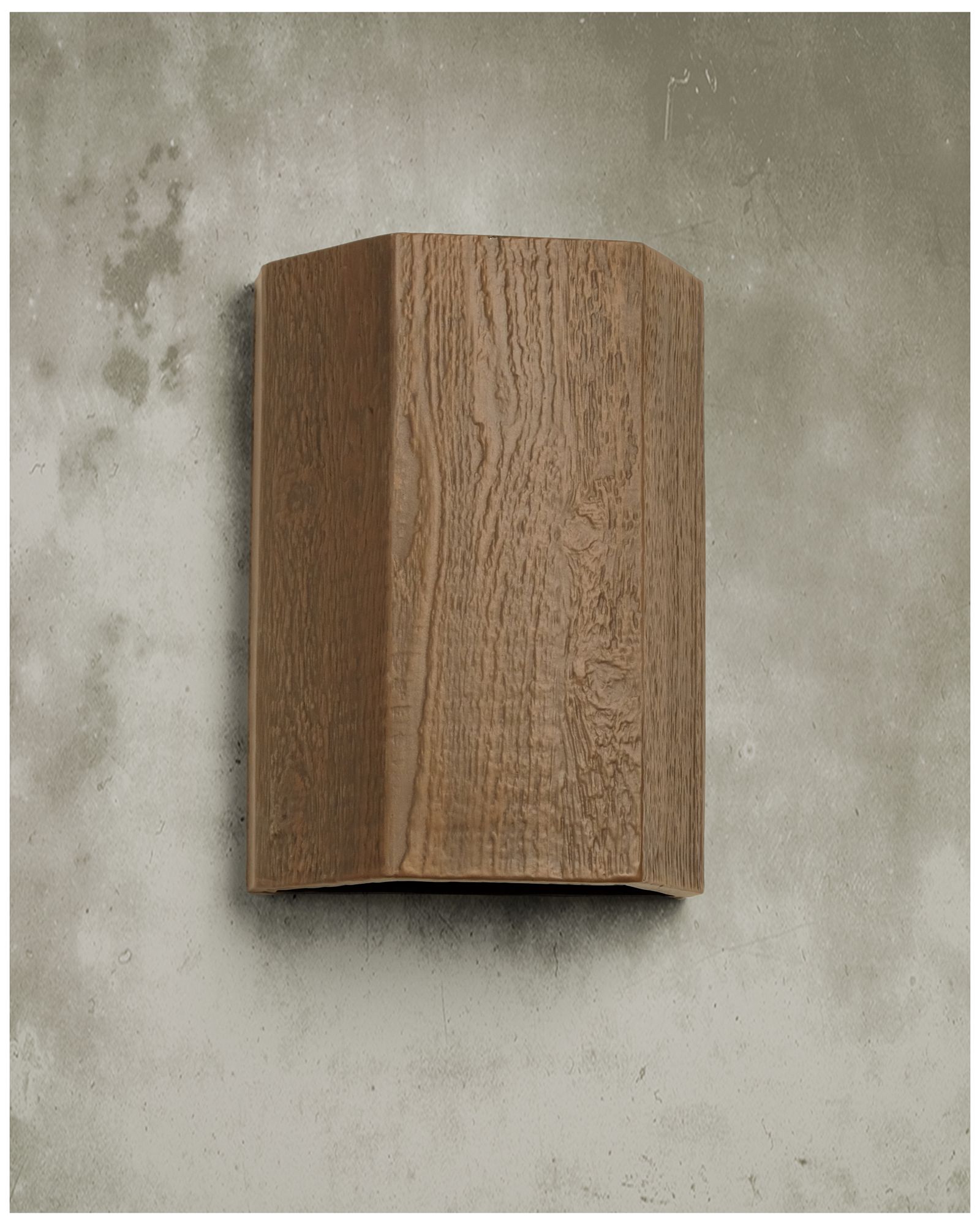 Image 3 Oakheart-15-inch-high-ceramic-wood-LED-up/down-outdoor-wall-light more views