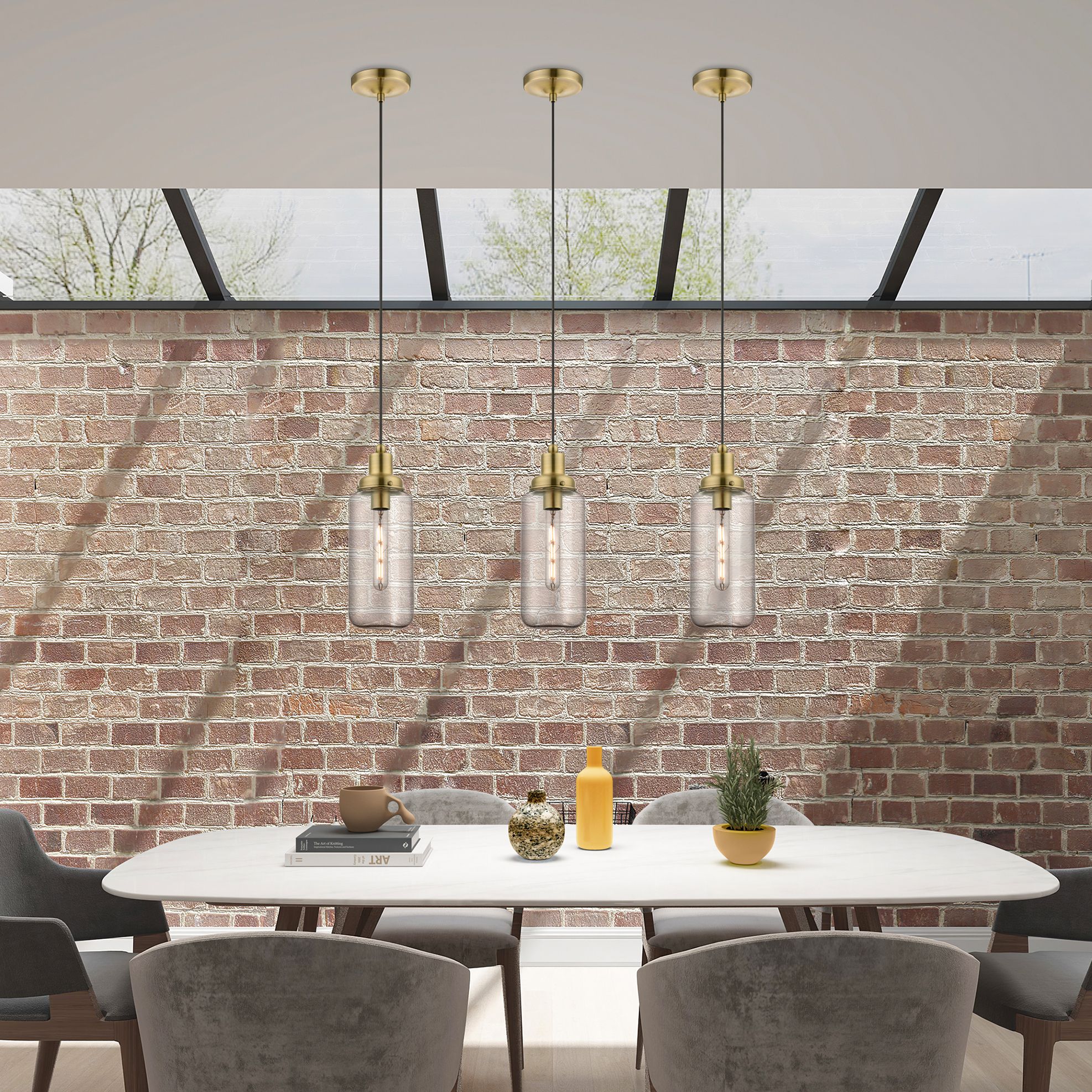 Oakhurst 1 Light Antique Brass Mini Pendant