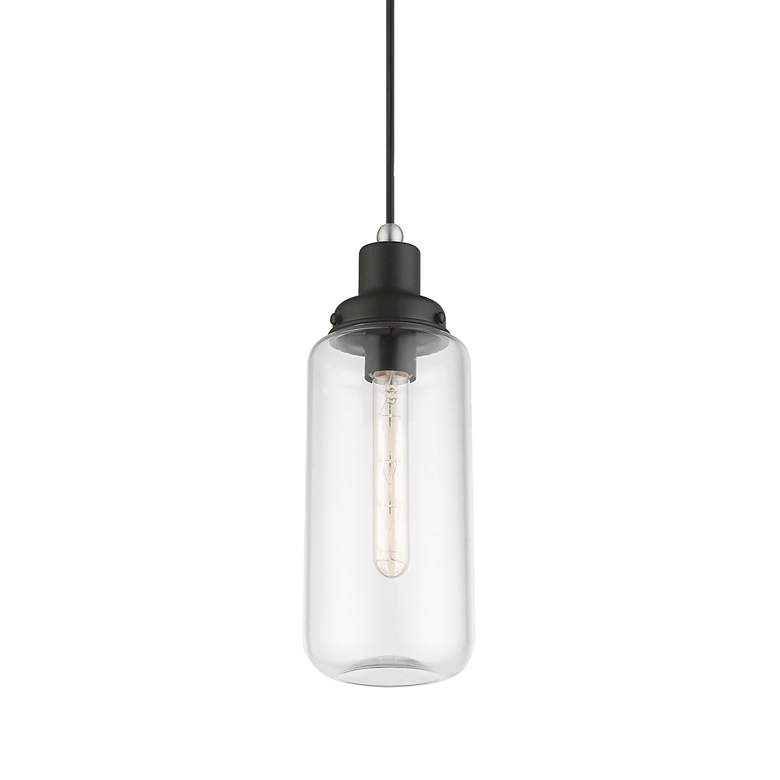 Image 5 Oakhurst 1 Light Black with Brushed Nickel Accent Mini Pendant more views