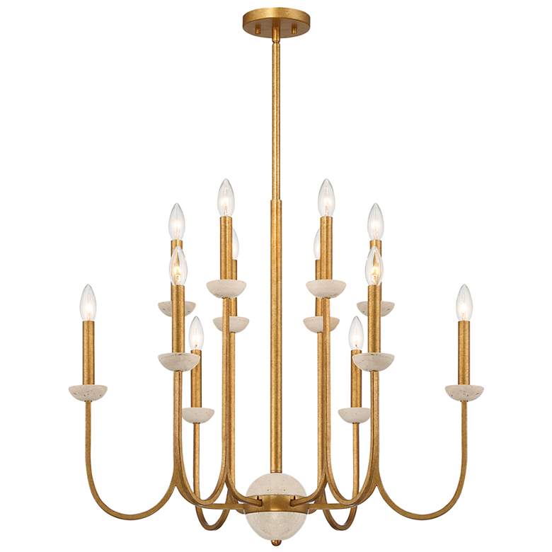 Image 3 Oakhurst 12-Light Chandelier in Antique Gold more views
