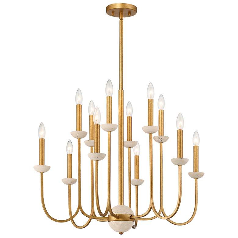 Image 5 Oakhurst 12-Light Chandelier in Antique Gold more views