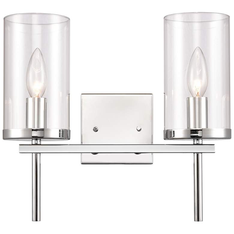 Image 1 Oakland 13.5" Wide 2-Light Vanity Light - Chrome