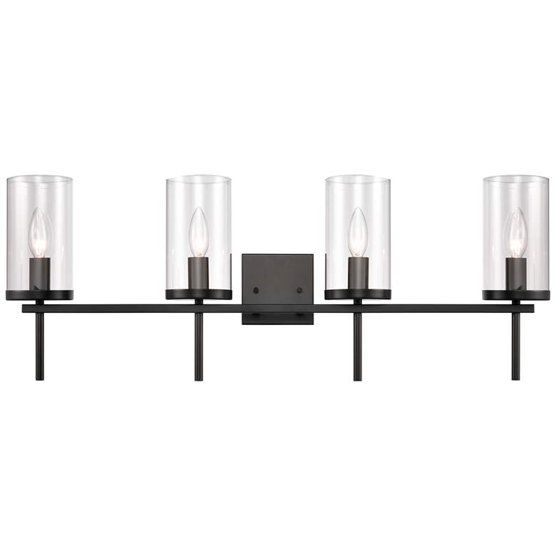 Image 1 Oakland 32.5" Wide 4-Light Vanity Light - Black