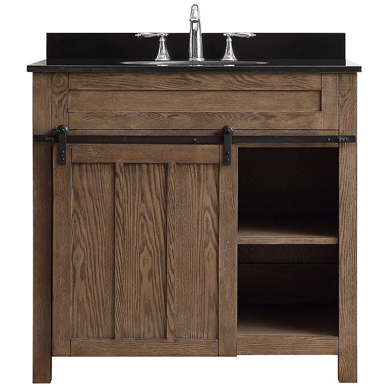 Oakland 36 inch Wide Classic Nutmeg 1-Door Single Sink Vanity