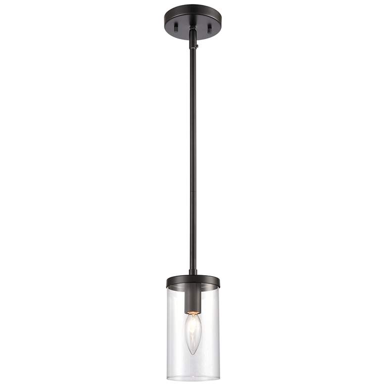 Image 1 Oakland 4 inch Wide 1-Light Mini Pendant - Black