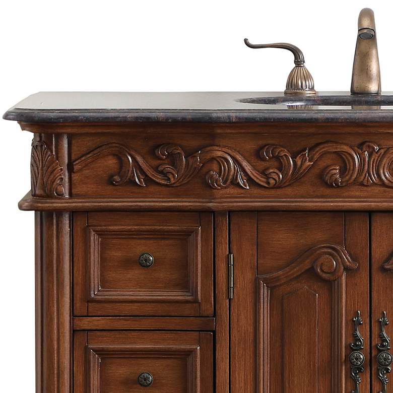 Image 4 Oakland 42"W Teak Wood 6-Drawer 2-Door Single Sink Vanity more views
