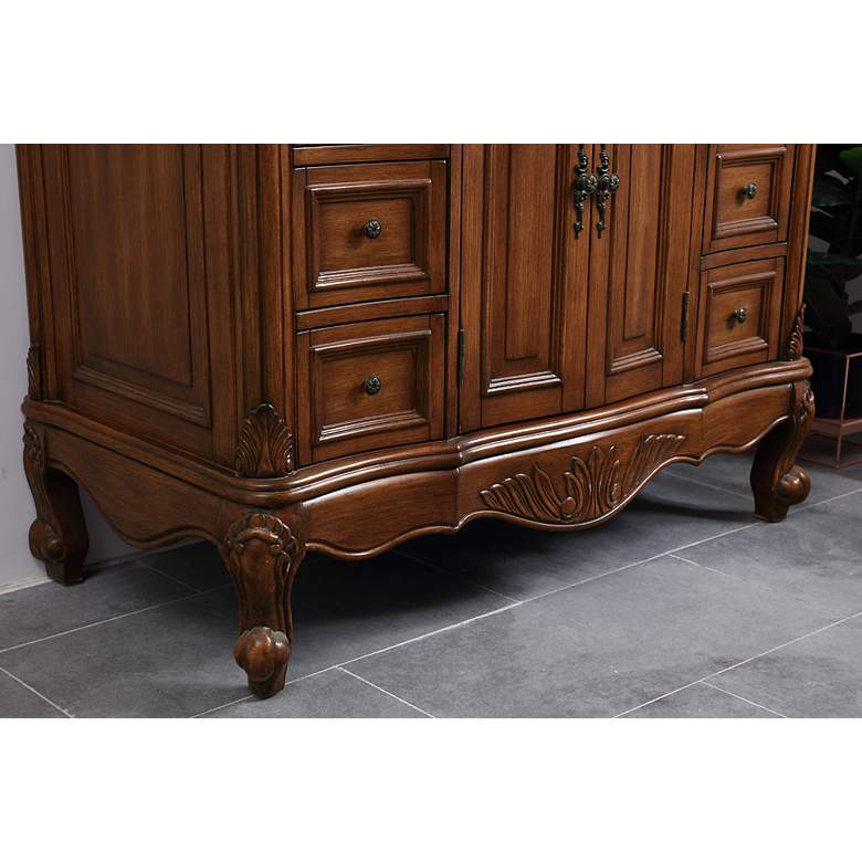 Image 6 Oakland 42"W Teak Wood 6-Drawer 2-Door Single Sink Vanity more views