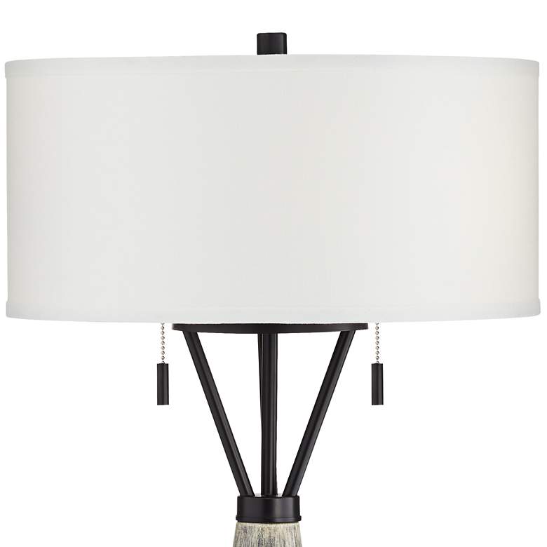 Image 4 Oakland Gray Wash Tapered Table Lamp more views