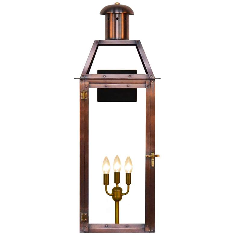 Image 1 Oakley 32 1/2" High Antique Copper 3-Light Outdoor Wall Light