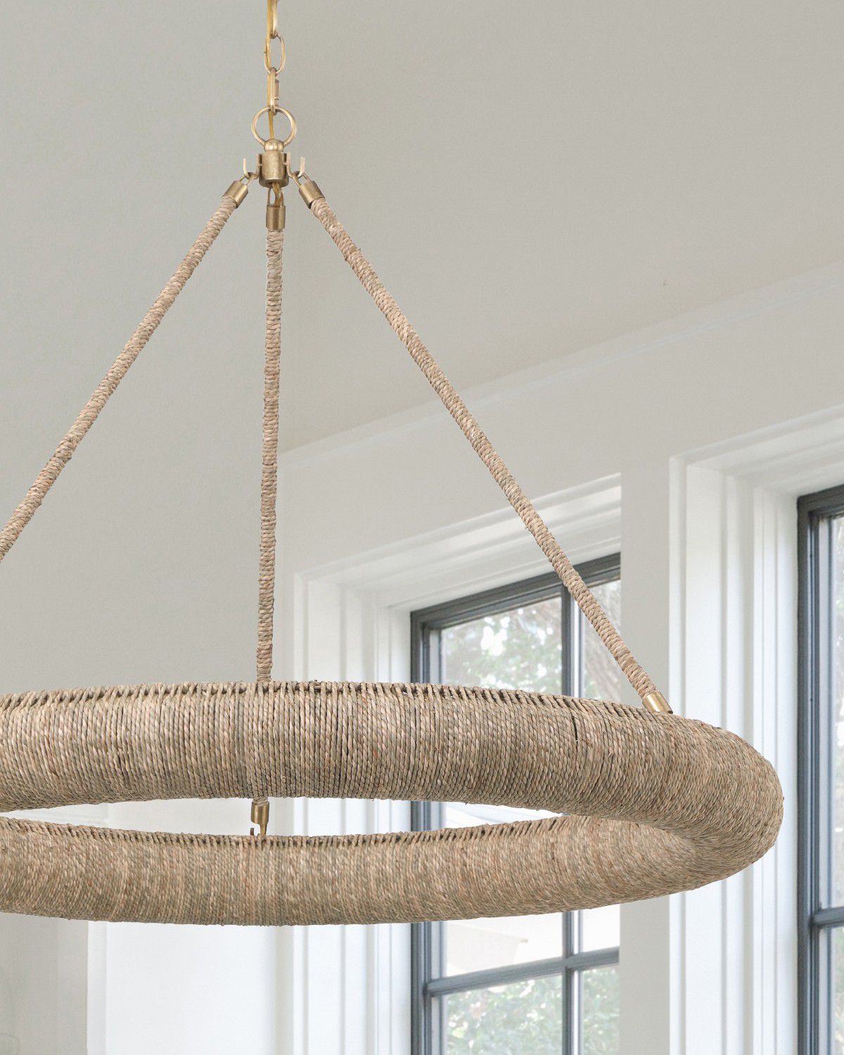Image 7 Oakley 32"W Soft Gold and Lake Grass Shade LED Chandelier more views