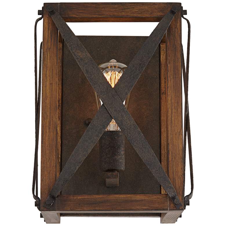 Oaklyn 12 1/2&quot; High Rust Brown LED Wall Light more views