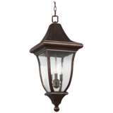 Oakmont 28 1/4&quot;H Patina Bronze 3-Light Outdoor Hanging Light