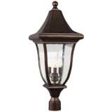 Oakmont 29 1/4&quot;H Patina Bronze 3-Light Outdoor Post Light