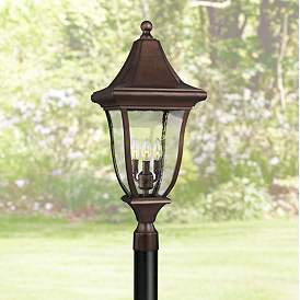 Image1 of Oakmont 29 1/4"H Patina Bronze 3-Light Outdoor Post Light