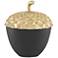 Oaknut 10 3/4"H Shiny Gold and Matte Black Decorative Jar