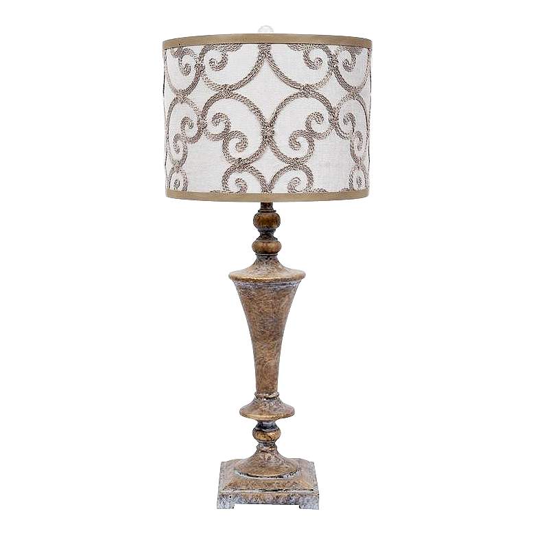 Image 1 Oakville Travertine Table Lamp