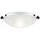 Oasis 12-in W Bronze Flush Mount Light