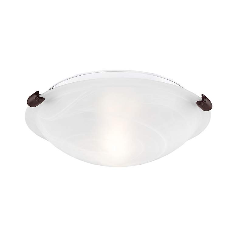 Image 4 Oasis 12-in W Bronze Flush Mount Light more views