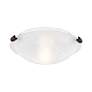 4_Oasis 12-in W Bronze Flush Mount Light more views