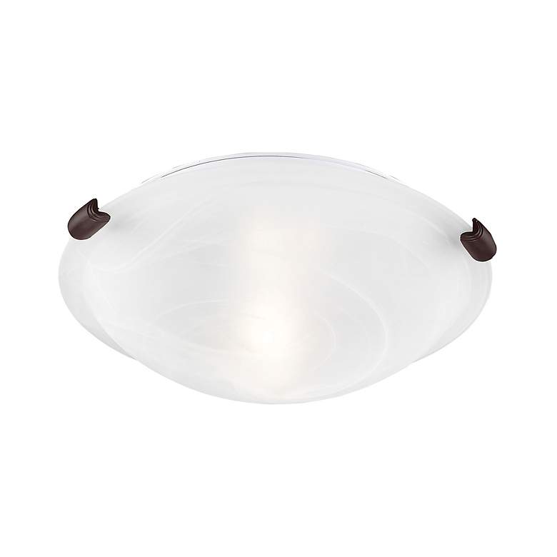 Image 5 Oasis 12-in W Bronze Flush Mount Light more views