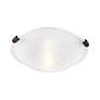 5_Oasis 12-in W Bronze Flush Mount Light more views