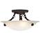 Oasis 12-in W Bronze Frosted Glass Semi-Flush Mount Light