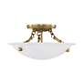 3_Oasis 12" Wide Antique Brass Bowl Ceiling Light more views